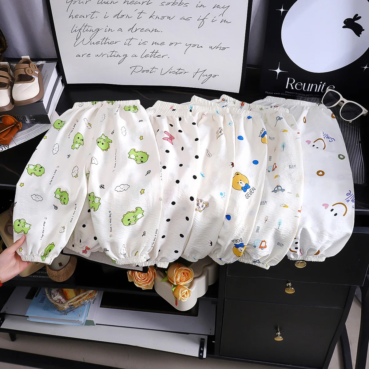 

Летние детские брюки от комаров, тонкие, для маленьких и средних размеров, для мальчиков и девочек.