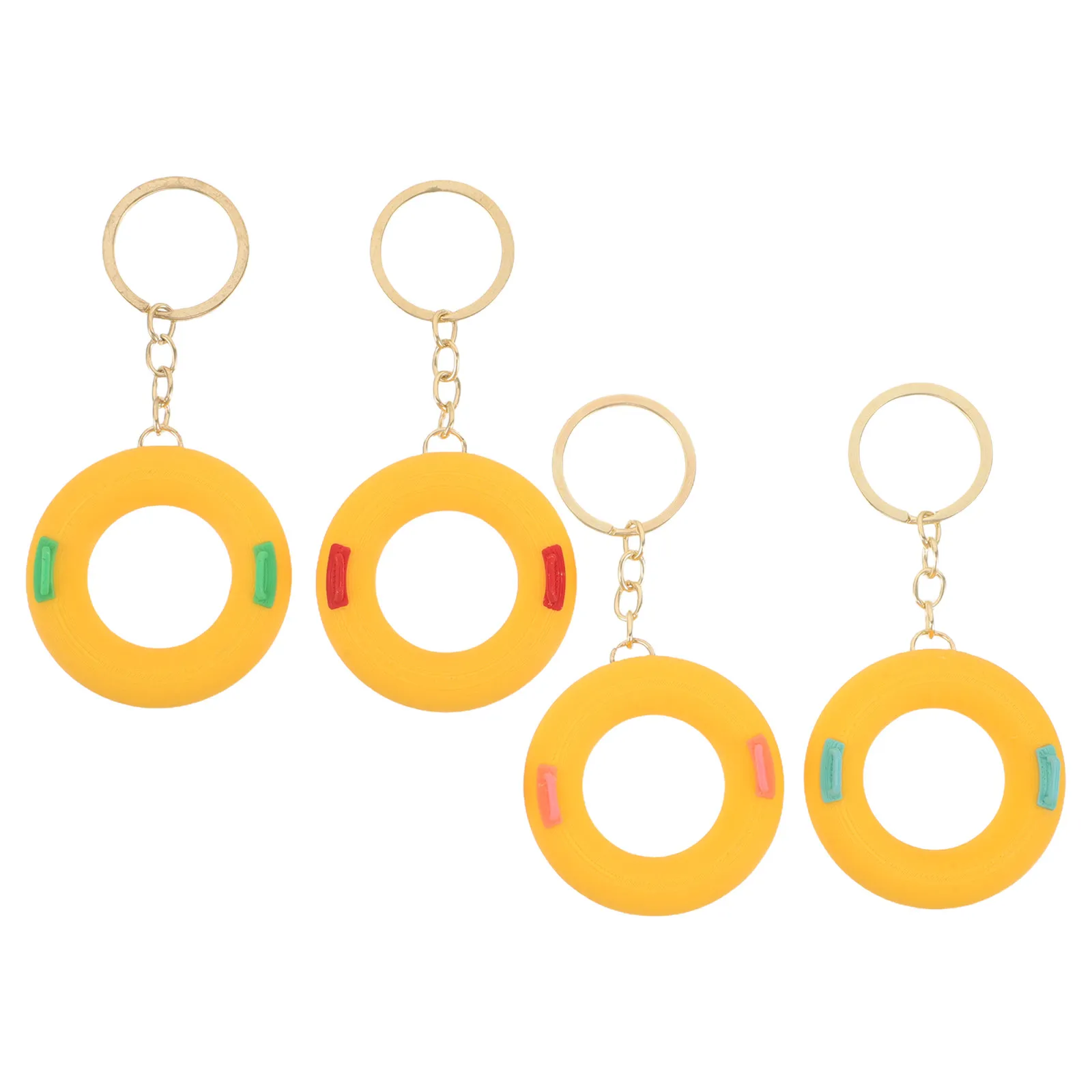 Inflatable Swimming Ring Keychain 1 Unit Fun Pool Float Keyring for Beach Trip Summer Travel Adults Key Holder Accessory