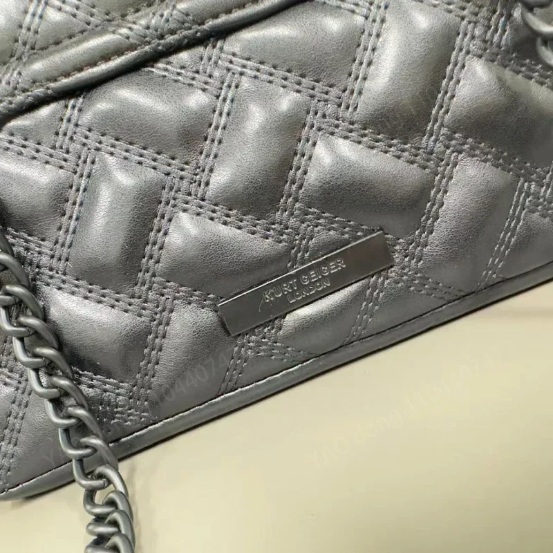 Yao Dong 2025 แบรนด์หรูแฟชั่นMini Chain Flapไหล่Crossbodyกระเป๋าผู้หญิงDiamond Lattice PUหนังกระเป๋าCommuter Dacron