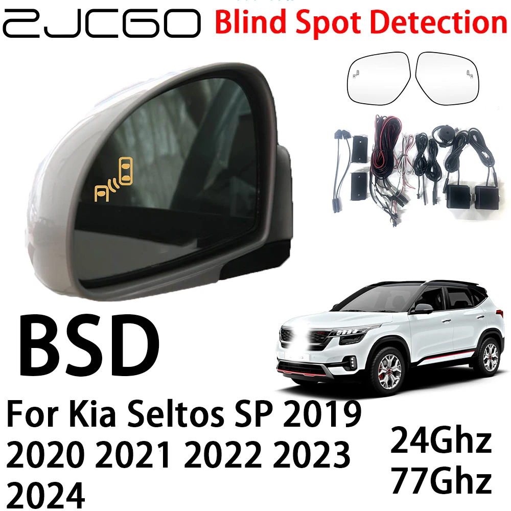 ZJCGO Car BSD Radar Warning System Blind Spot Detection Safety Driving Alert for Kia Seltos SP 2019 2020 2021 2022 2023 2024