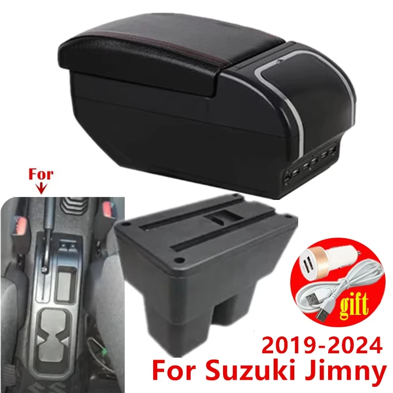 

central armrest box For Suzuki Jimny Armrest box For Suzuki Jimny JB74 2019-2024 Storage Box Cup holder Retrofit Car Accessories