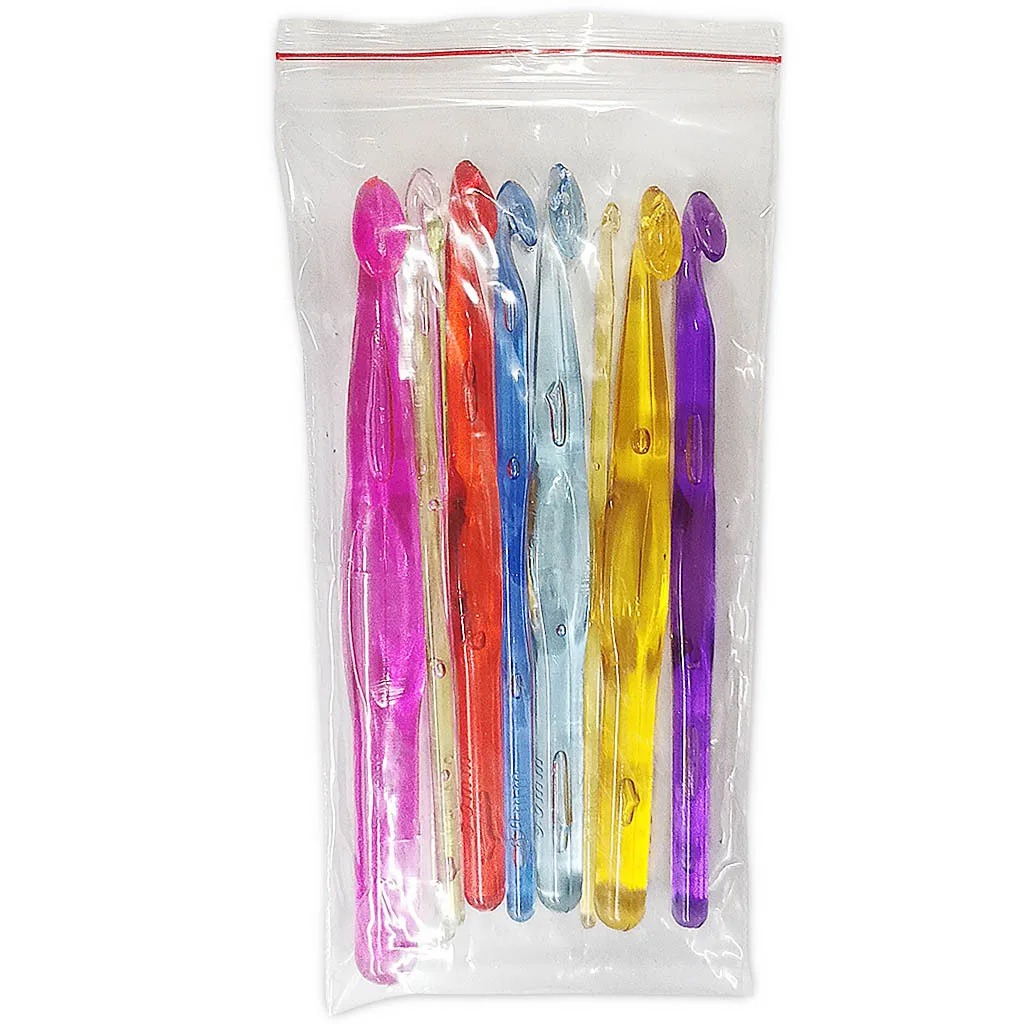 Multi-color Plastic Knit Crochet Hooks, Knitting Needles, Weave Craft, 1Set