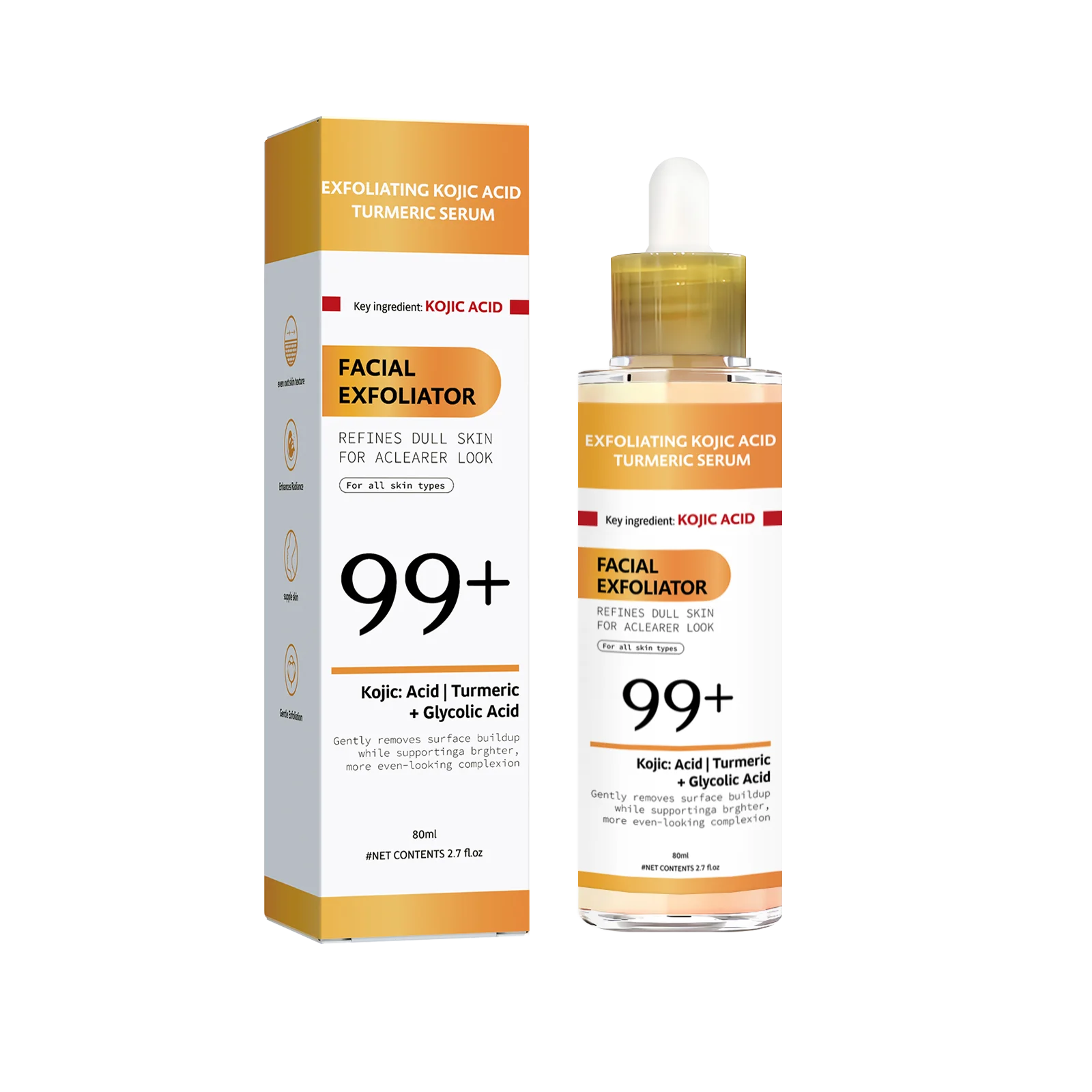 خلاصة تقشير الكركم 80 مل لوشن تقشير خفيف وفعال يرطب البشرة وينظف المسام #2