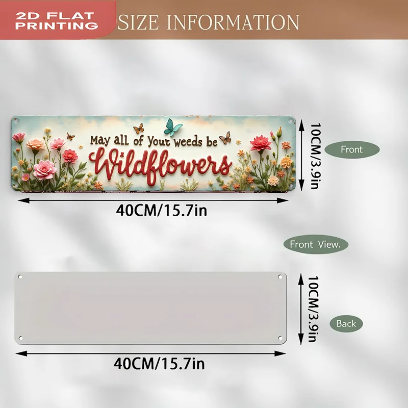 1pc Vintage Sunflower Wall Decor - Panel Suitable for Bedrooms, Kitchens, Game Rooms, Gardens | Pre-Drilled Holes for Hanging