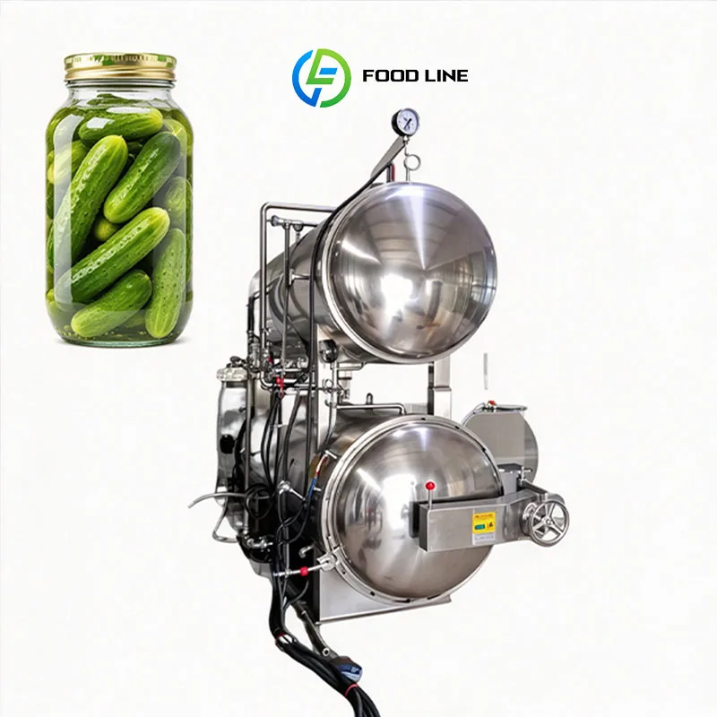 Industrial Water Bath Retort Cooker for Bottled Coffee Tea Milk Drinks and Flavored Beverages Customized
