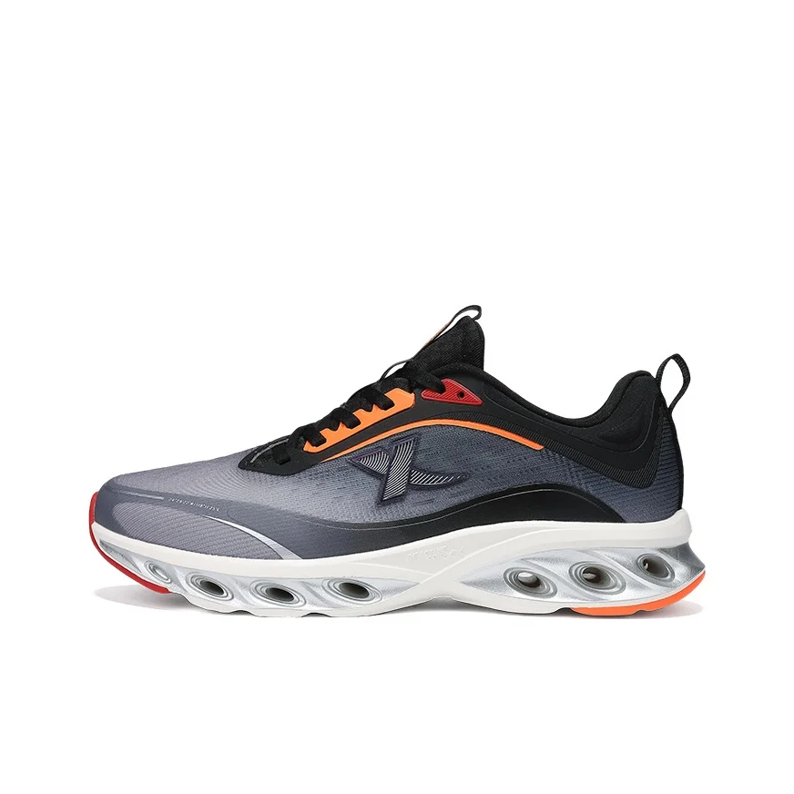 XTEP Cushioning Slip Resistant Breathable Low top Running Shoes Men's Black Gray 875119110080-7