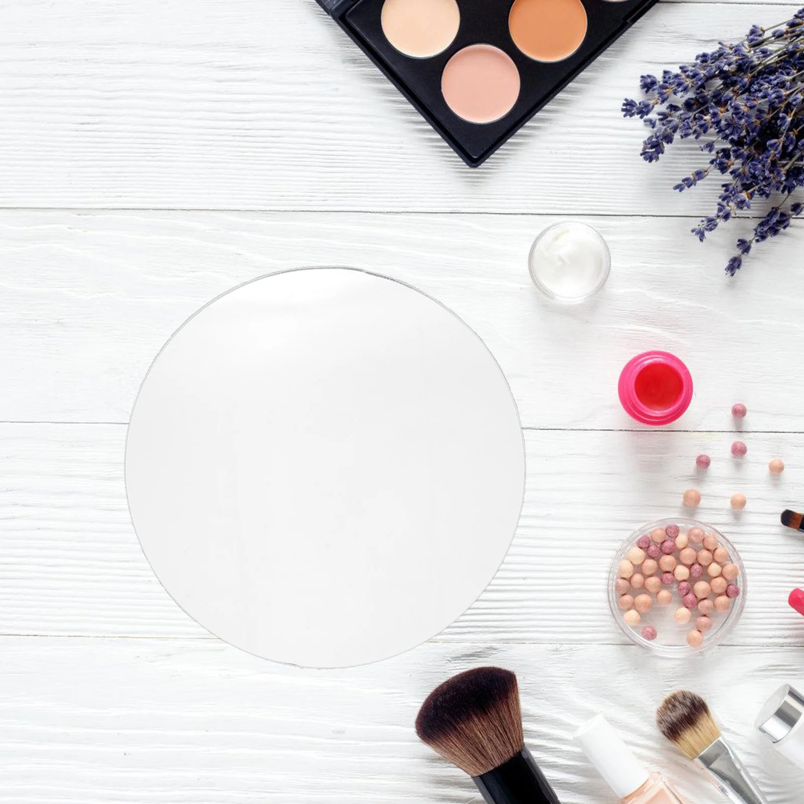 

4pcs Lenses Makeup Mirror Acrylic Compact Small Travel Vanity Mirror Craft DIY Projects Durable Lightweight for Gifts