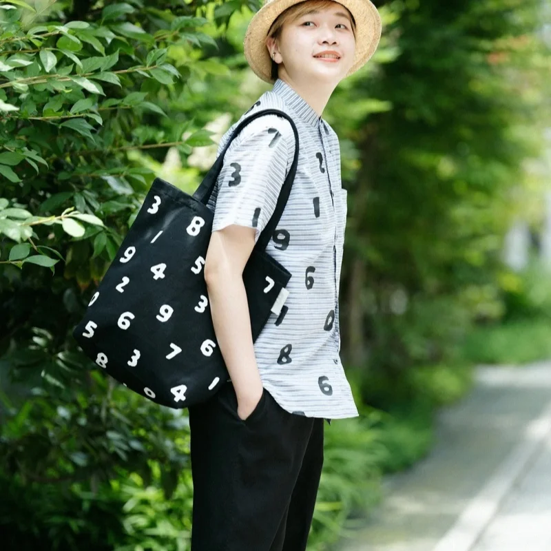Bolso de lona de an capacidad estilo japonés Sousou, bolso informal con estampado digital, bolso de hombro, bolso moderno q...