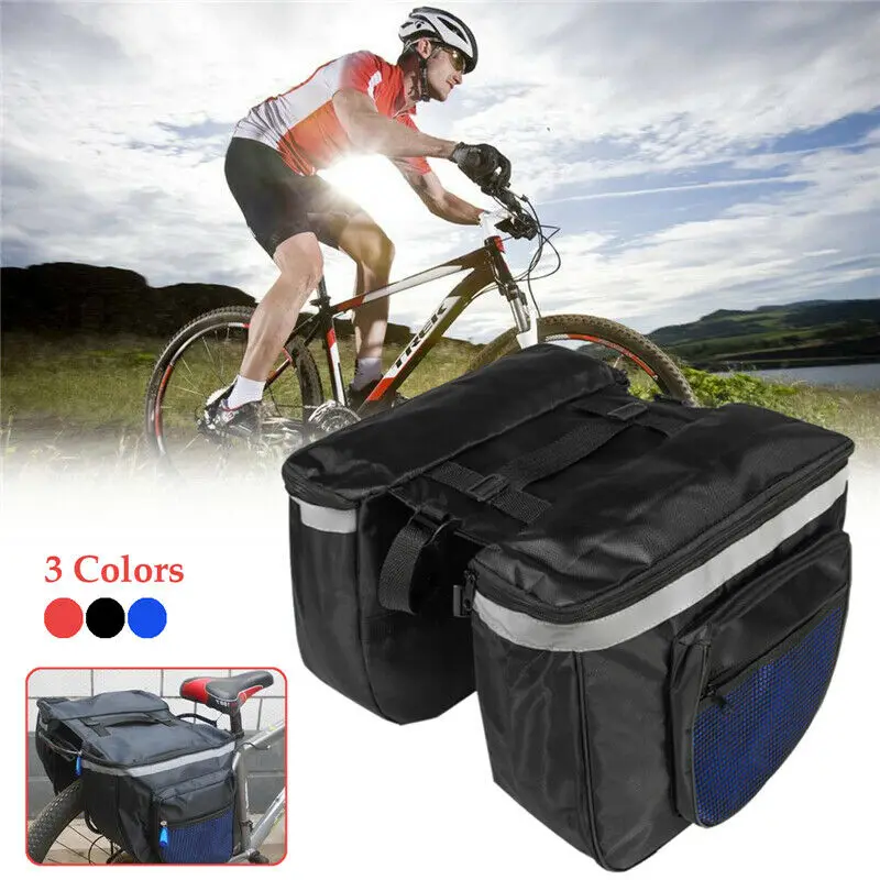 

Cycling Double Side Rear Rack Bike 2 In 1 Camo Trunk Bags Mountain Road Bicycle Tail Seat Pannier Pack Luggage Carrier Bike Bag