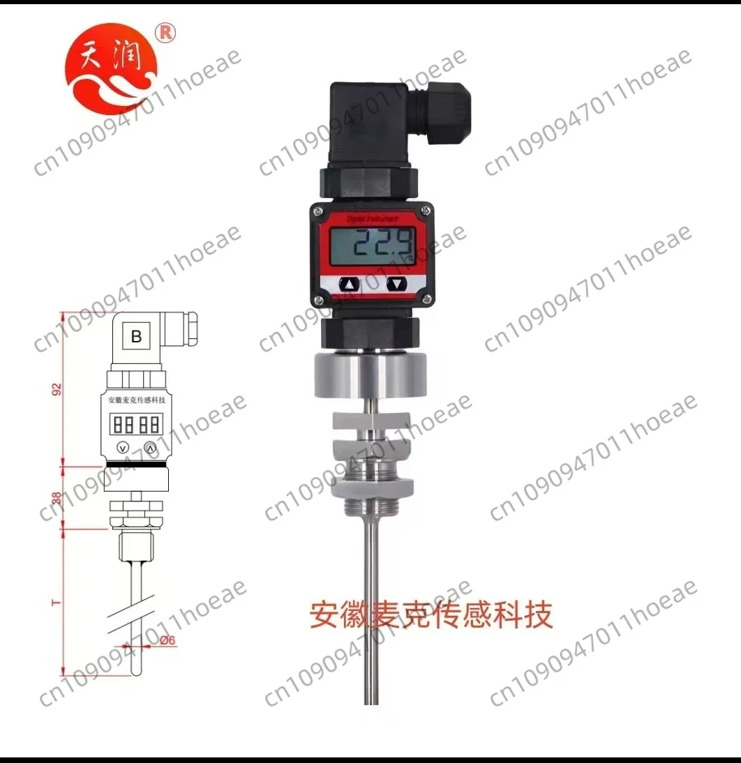 

Pt100 temperature transmitter digital display integrated 24V 4-20mA precision small temperature sensor