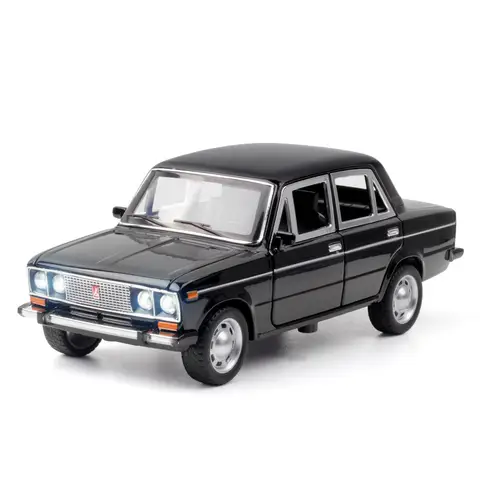 1/24 lada 2106 liga escala modelo de carro diecast veículos carro brinquedos com som e luz brinquedos coleção para meninos presente aniversário crianças