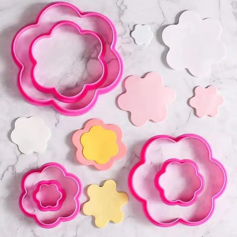 H8WB 6Pcs Expert ABS Cookie Slicers For Cake Decorating And Dough Art