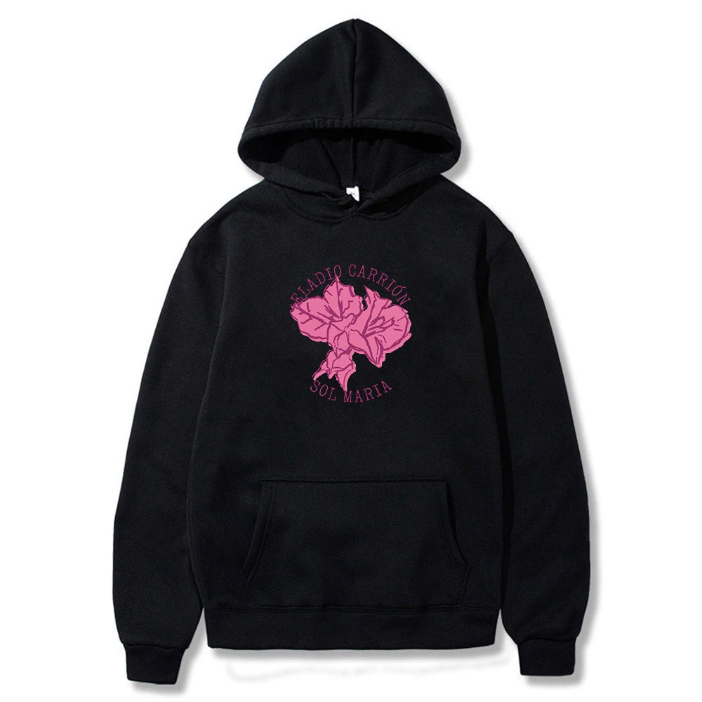 

Eladio Carrion Sol Maria Tour Hoodie Long Sleeve Streetwear Women Men Hooded Sweatshirt 2024 New Hip Hop Clothes