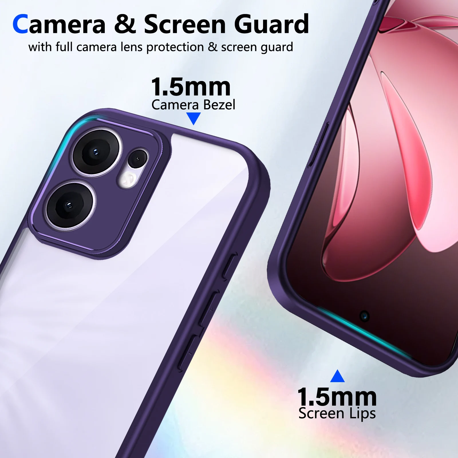 Für Oppo Reno 13A CPH2699 Fall Air Kissen Stoßfest Silikon Bumper Klar Matte Zurück Abdeckung Harte Telefon Fall für Oppo Reno 13A 5G – Detail 8