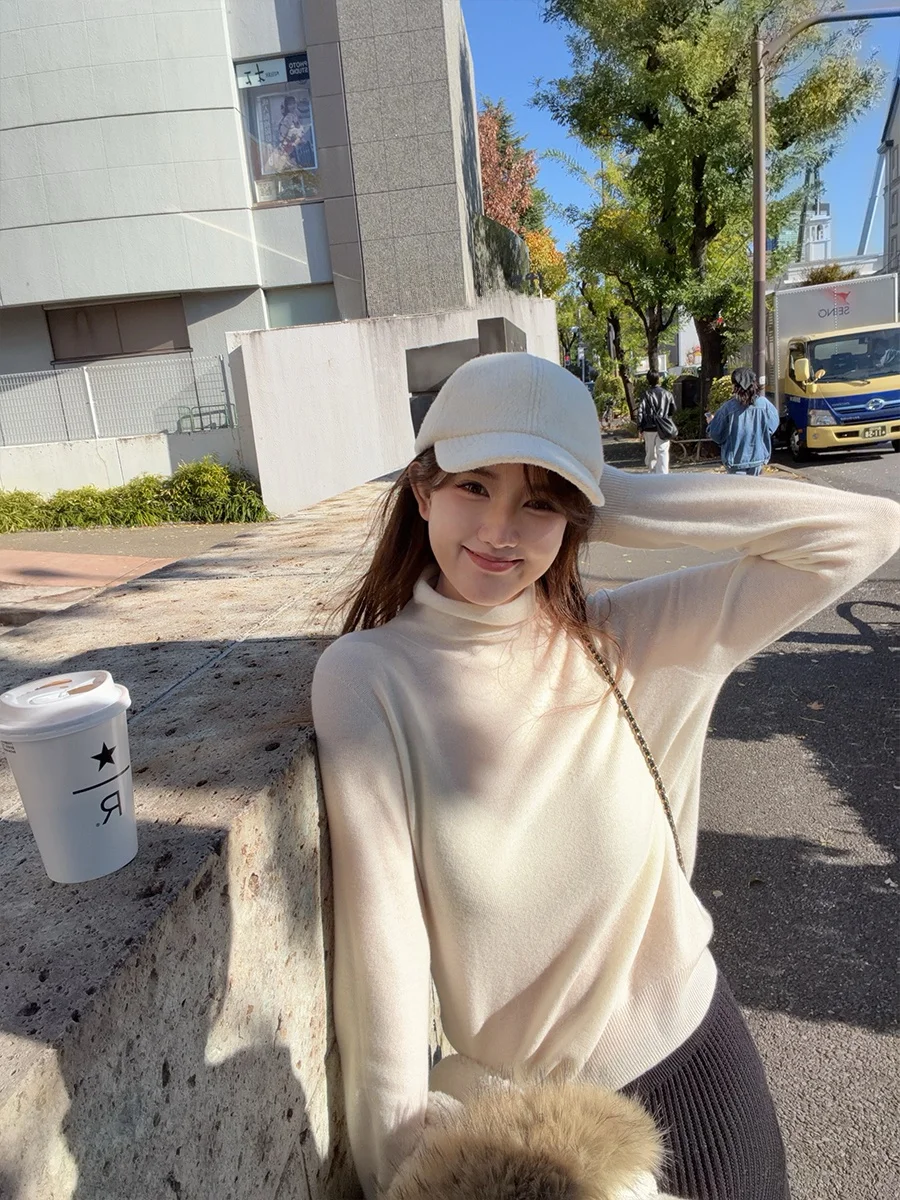 

mat Ladies Camere Sweater by Mayluo 30% eep Wool 70% Camere Loose Cry Feel mat Inner Wear Long Sve ...