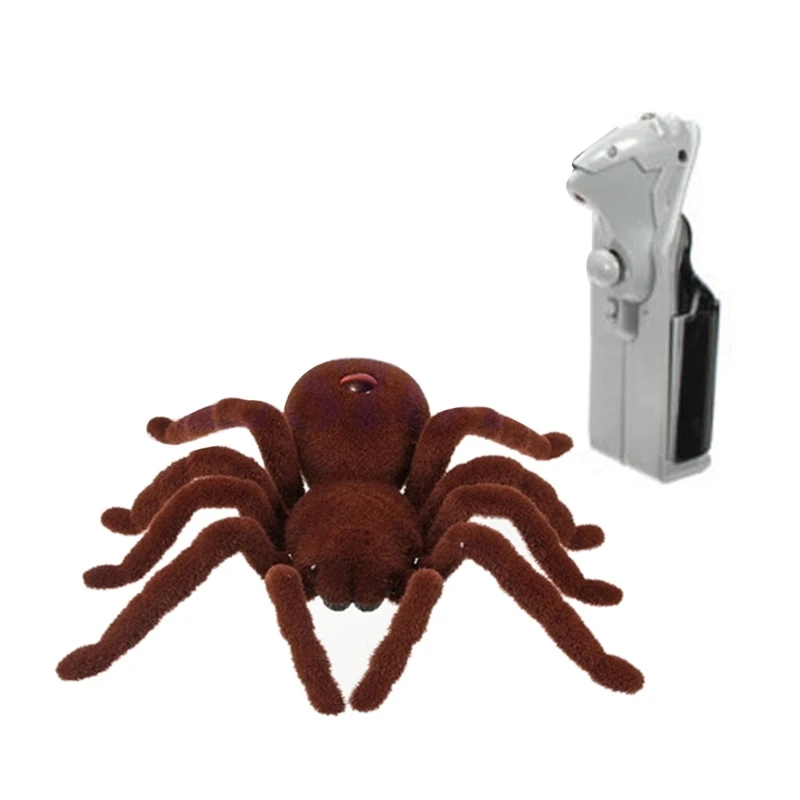 2024 New Kid Gift Remote Control Scary Creepy Soft Plush Tarantula Toy