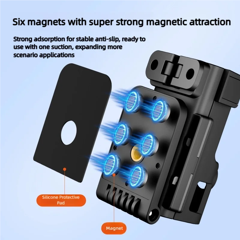 Ronkoen For DJI Osmo Pocket 3 Detachable Magnetic Plate Adjustable Base Mount for DJI Pocket 3 Magnetic Mount Protective Case