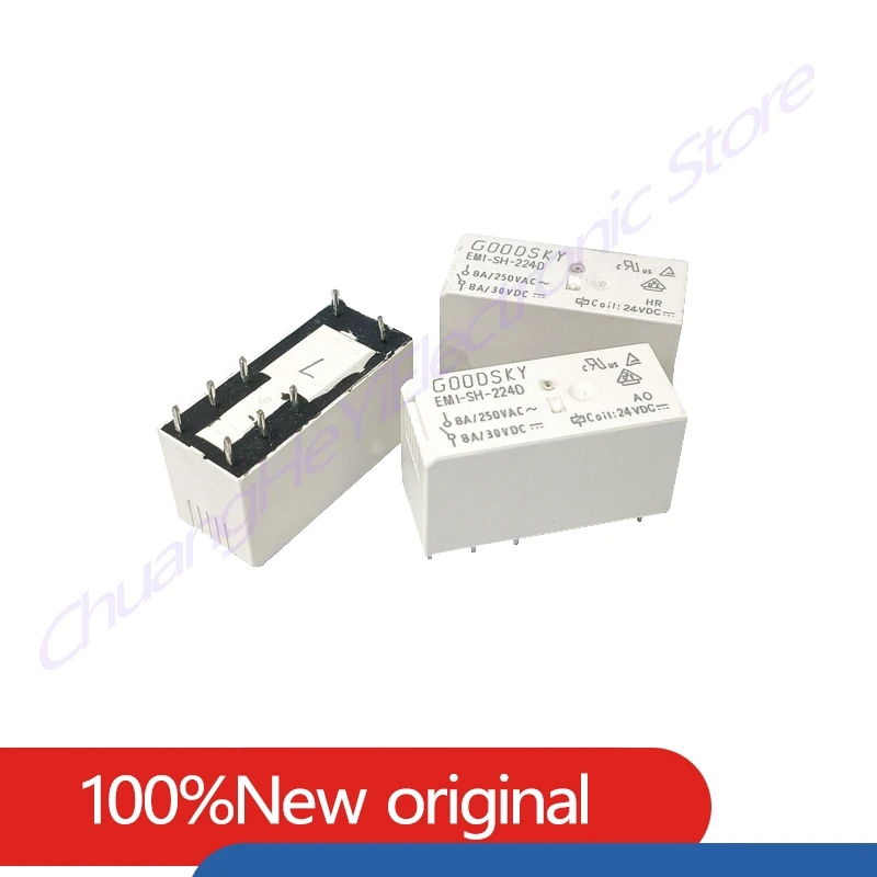 2Pcs/Lot 12V Relay EMI-SH-212D EMI-SH-224D 12VDC 24VDC 8A 8Pins Rele 12V 24V