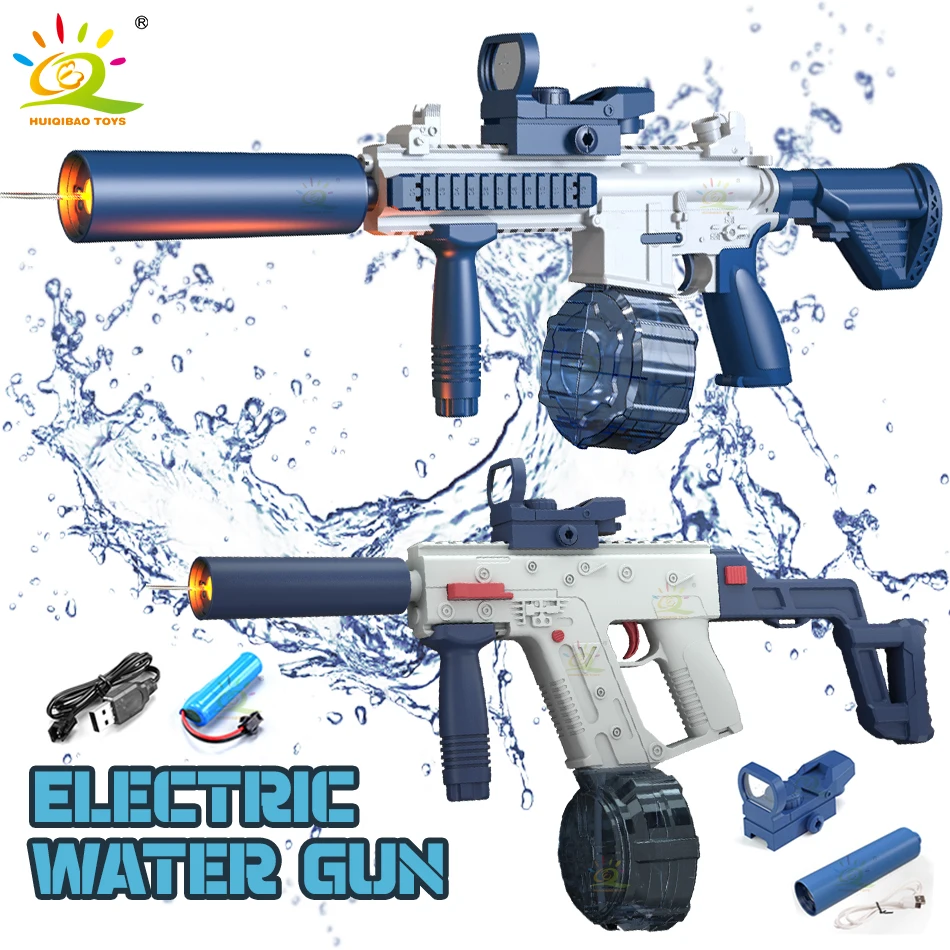 M416 QBZ95 Vector Summer Automatic Electric Fantasy Fire Light Water Gun Children Beach Outdoor Fight Zabawki dla chłopców Prezenty dla dzieci