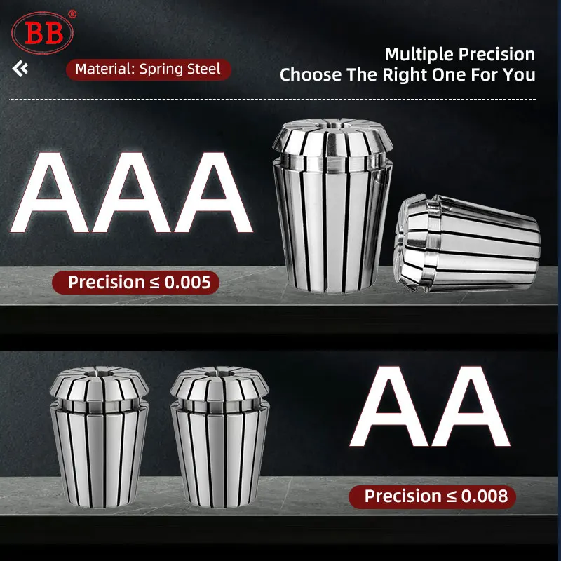 BB ER Collet Set ER11 ER16 ER20 ER25 AA High Precision CNC Tool Holder Spring Chuck