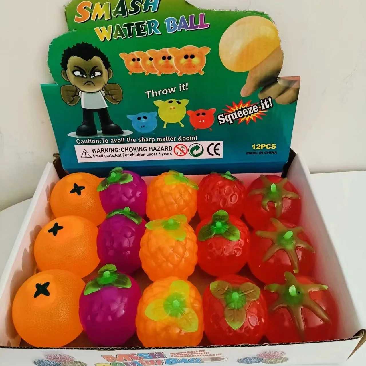 Bola Anti Stres Kreatif, Bola Air untuk Meredakan Stres, Mainan Imitasi Telur Tomat, Squishy Fidgets, Mainan Pelepas Stres