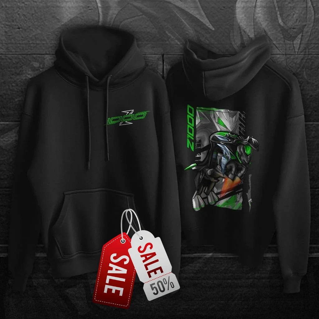 2014-2020 Models Japan Z1000 Motorcycle Bull Inspired Pullover Hoodie 100% Cotton Comfortable Casual Mens Sweatshirts Streetwear