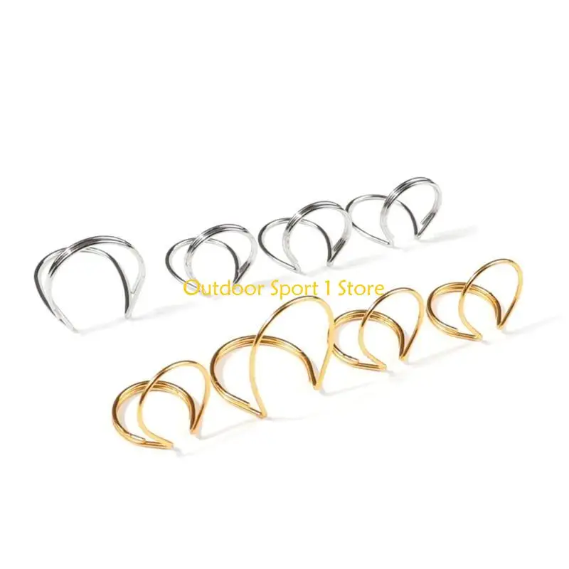 A0KA 4Pcs Butterfly Guitar Finger Picks Finger Guitar Plectrum Metal Thumb Picks - Image 2
