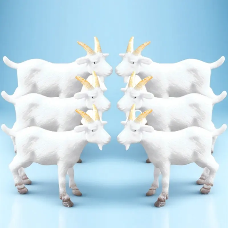 6Pcs Simulated Goat Decorations Small Cute Goat Ornaments Desktop Garden Lawn Decor Micro Landscape Crafts Home Decoration