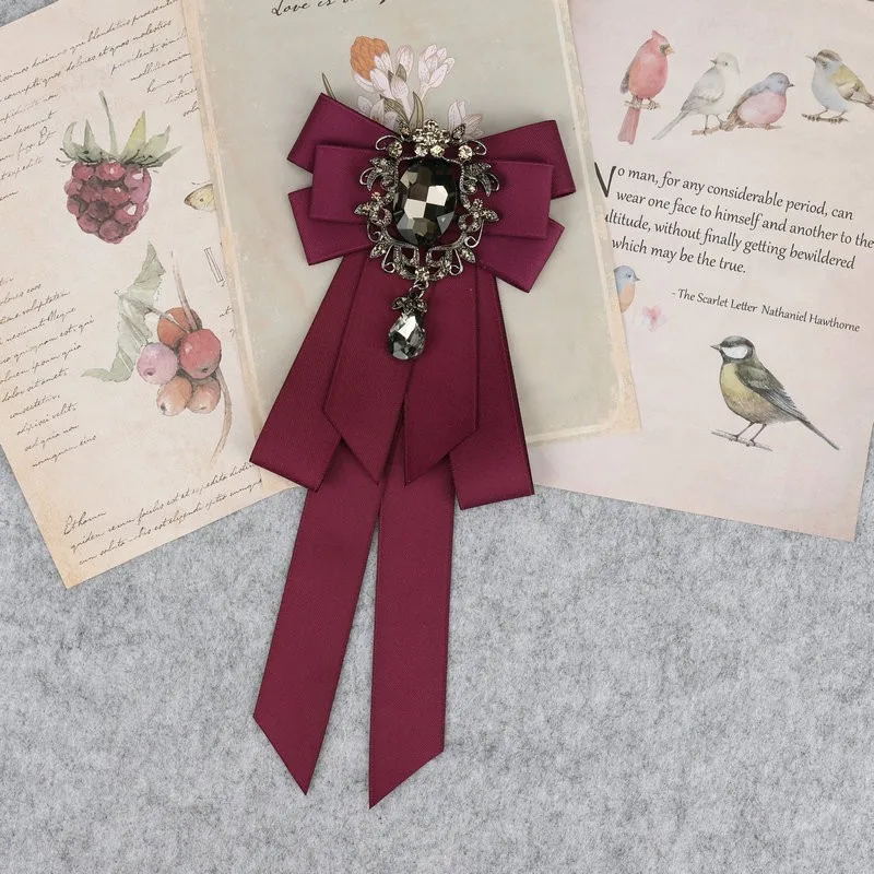 Hand Made Jungen Klassische Bowties Krawatte Band Strass Corsage Bowtie Krawatte Geschenke für Männer Hochzeit Formale Kleid Zubehör – Detail 39