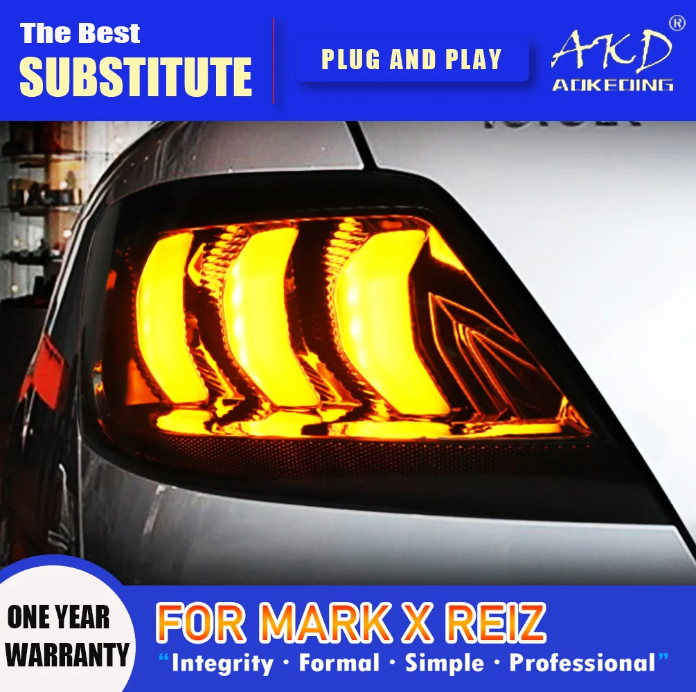 AKD Tail Lamp for Toyota Reiz LED Tail Light 2005-2009 Reiz Mark X Rear Fog Brake Turn Signal Automotive Accessories