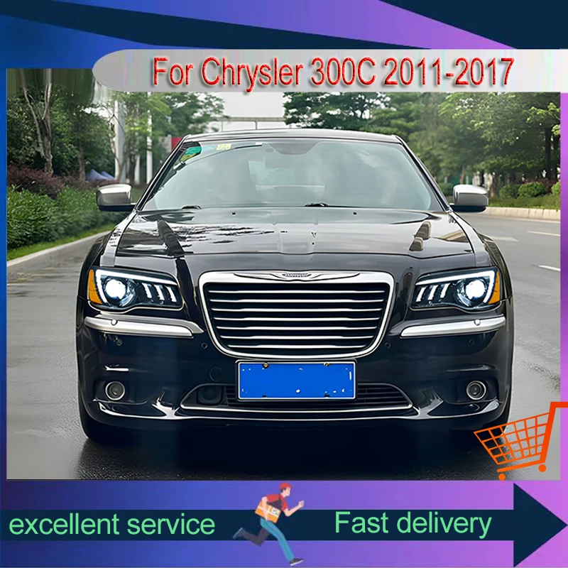 

Auto Headlights For Chrysler 300C 2011-2017 Xenon HID Front Lamp LED Bulbs DRL Upgrade Head Light Projector Lens Car Accessories