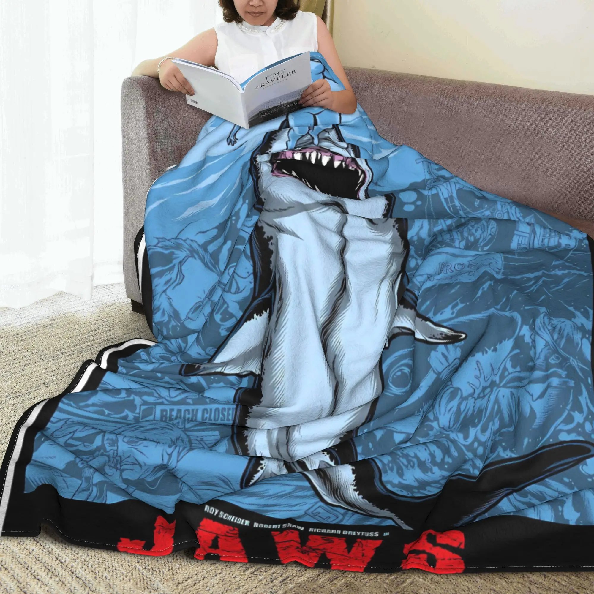 بطانية للأطفال الكبار طائرة السفر فكي 50th الذكرى رمي بطانية الفانيلا المفرش لغرفة المعيشة الرسم أريكة غطاء سرير #4