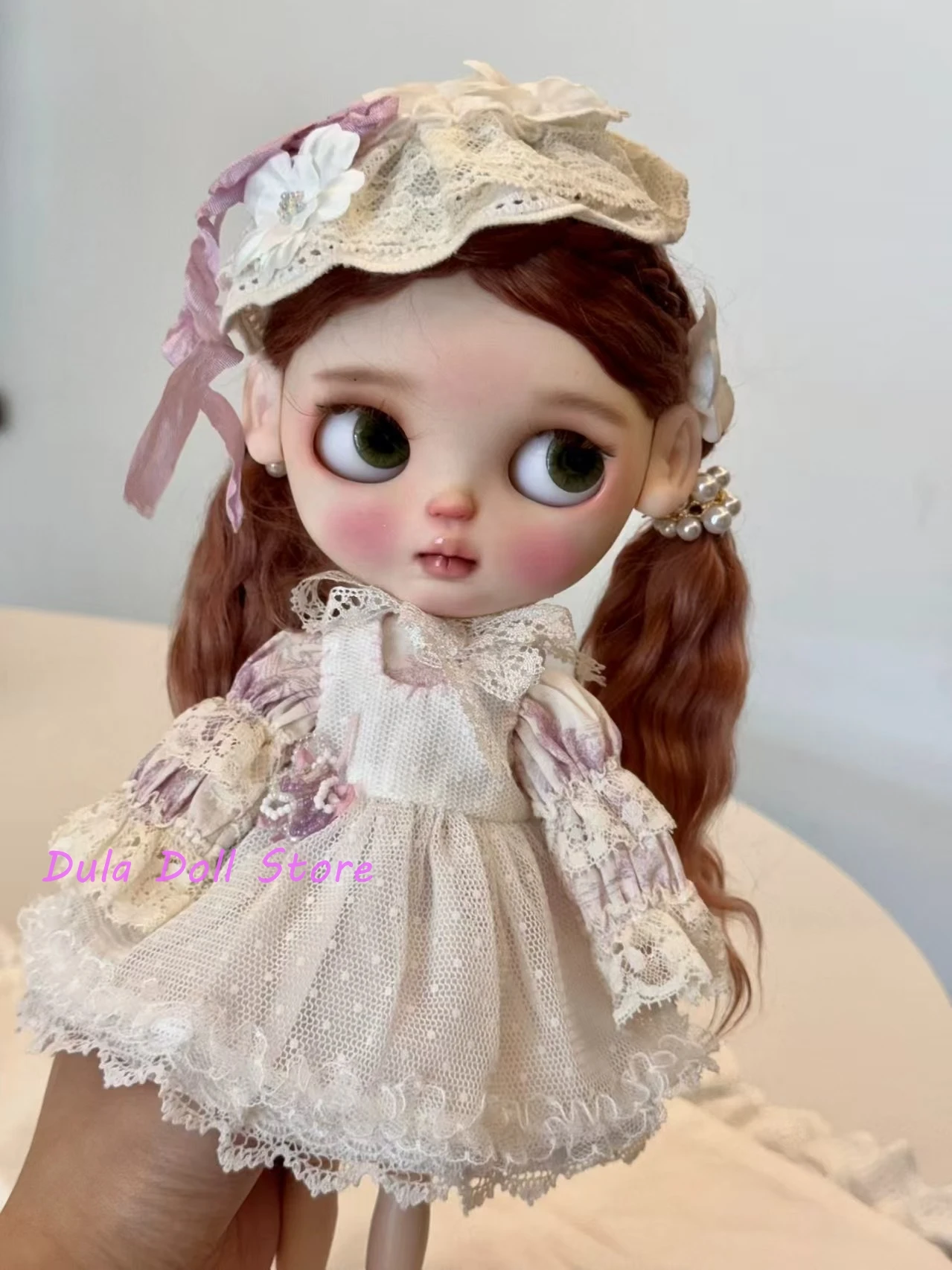 

Dula Doll Clothes Dress Autumn Splicing purple long sleeved skirt Landoudou Blythe ob24 ob22 Azone Licca ICY 1/6 Doll