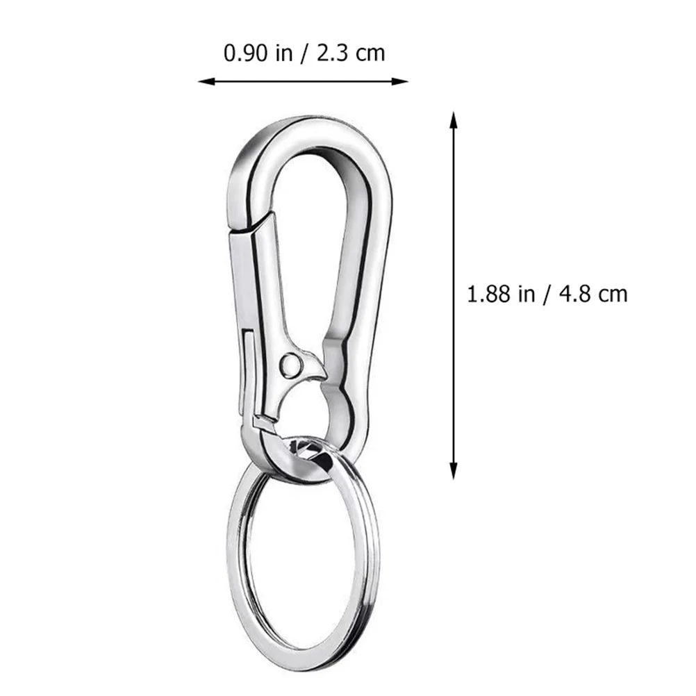 8 Pcs Key Chain Small Karabiner Climbing Carabiner Lanyard Clip Ring Metal Keychain Lovers Mini