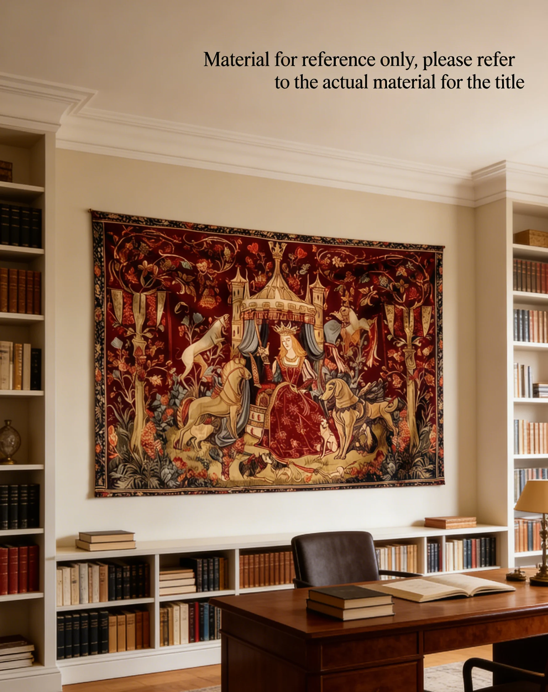 

Гобелен с изображением сцены рыцарских боев в средневековье | Художественный полиэстеровый гобелен, подходящий для комнат и дворов