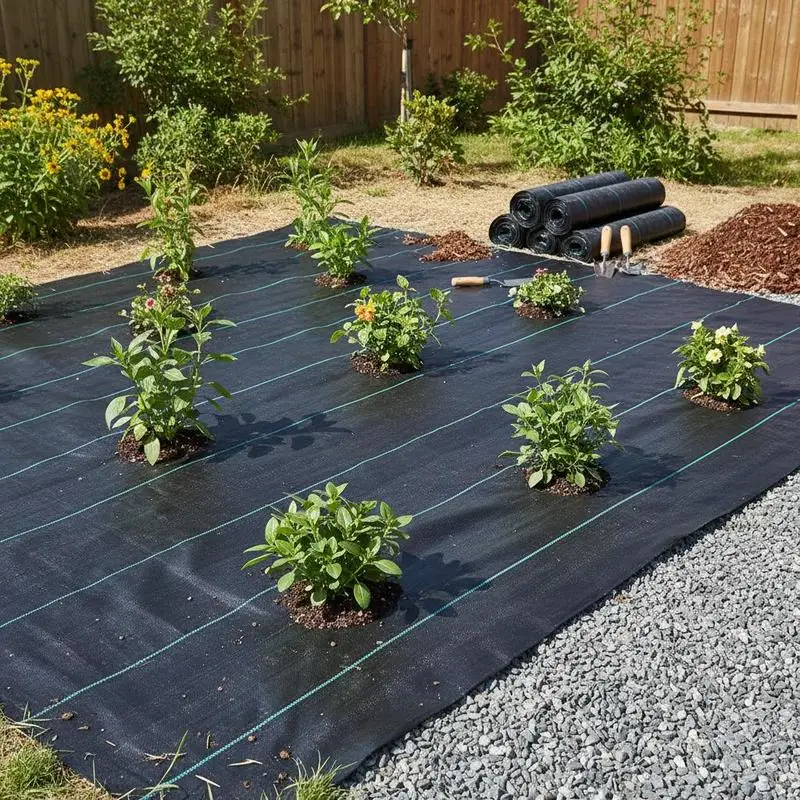 

Garden Ground Cover 6x100FT For Driveways Flowerbeds Vegetable Patches Heavy Duty Woven PP Geotextile Fabric Landscape Weed Blocker Mat Black Multi-purpose Yard Underlayment High Density Permeable Barrier Layout Material Outdoor Soil Control Fabric