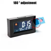 Voice Projection Alarm Clock LED Digital Smart Projector Snooze Alarm Clocks Electronic Weather Forecast Wake Up Desktop Clocks