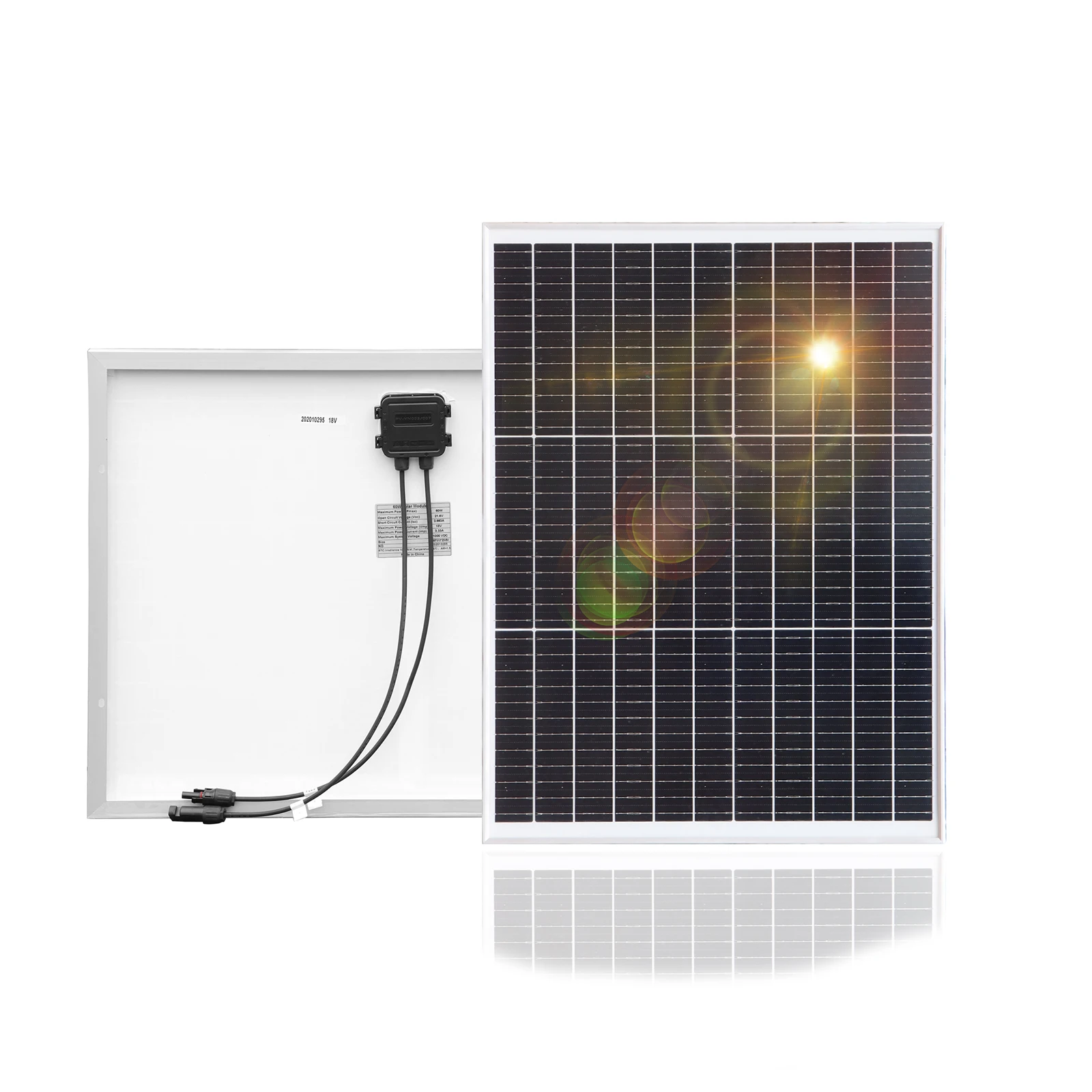 Image of 60W 120W 180W Kleines Starres Solarpanel 12V Solar-Ladepaneel Photovoltaik-System, für Camping Zuhause CCTV-Sicherheitskamera