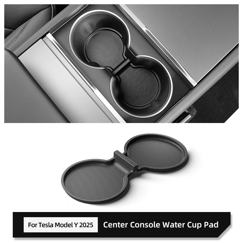 

Center Console Coaster For Tesla Model Y Juniper 2025 2026 Model 3 2023-2026 Beverage Limiter Cup Mat Anti Slip Mat Accessories