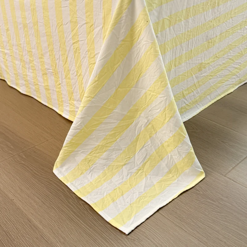1pc Stripe Style Flat Sheet Skin-friendly Bed Linen Home Bedsheets Girls Boys Room Sheets sabanas cama individual(No Pillowcase)