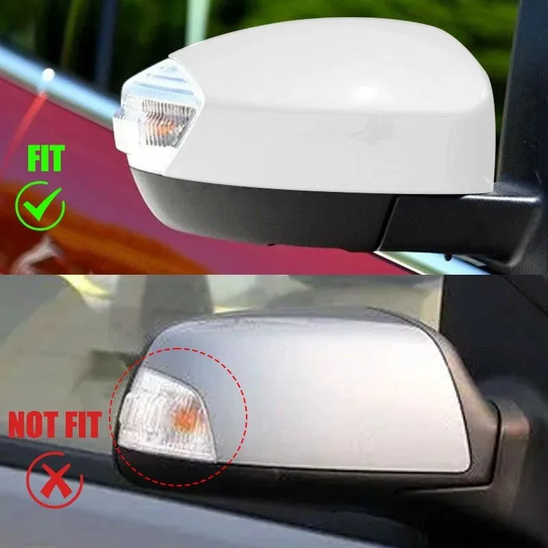 Car Side Rear View Door Wing Mirror Cap Cover White Exterior For Ford S-MAX Galaxy C-Max KUGA Escape 2006 2007 2008 2009-2015 view 3