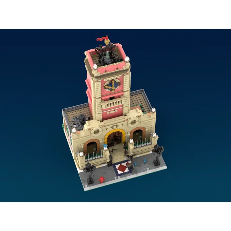 Moc Building Blocks Vecchia città Clocktower Tecnologia Mattoni modulari Modello Regali Giocattoli di Natale Set fai da te Assemblaggio