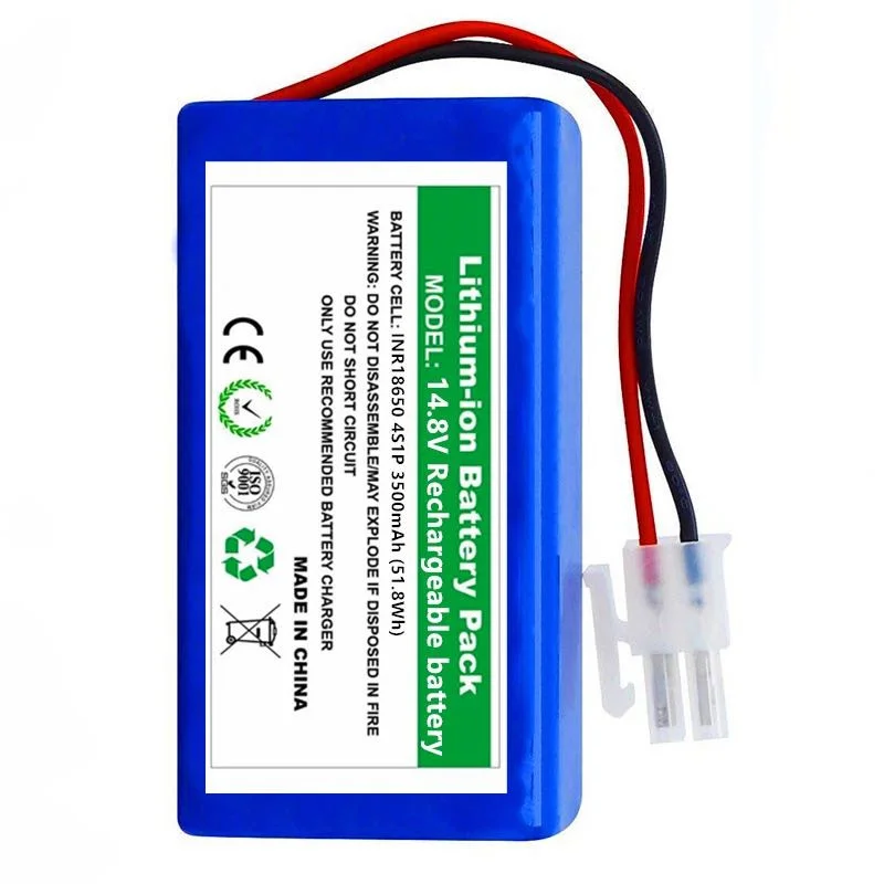 Bateria de aspirador para Chuwi, Polaris, Kitfort, DIBEA, Ecovacs, iBoto, iLife, Genio, Liectoux, Xiaomi, 4S1P, 3200mAh, 14.8V, 14.4V