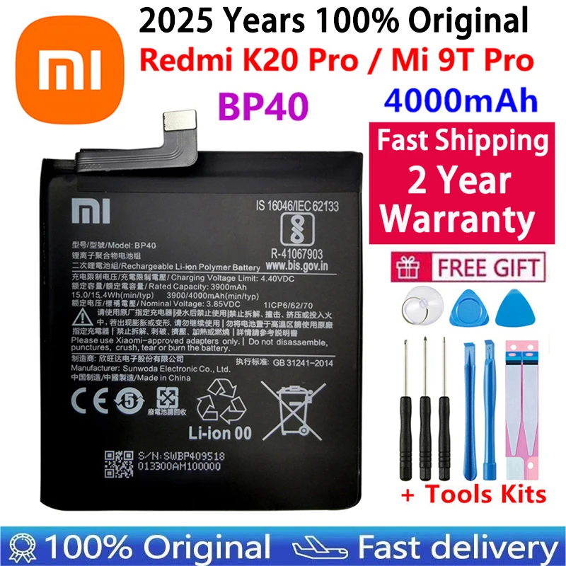 Original Battery For Xiaomi Mi Redmi Note Mix Max 2 3 K20 A2 A3 3S 3X 4 4X 4A 5 5A 5S 5X M5 6 6A 7 7A 8 8T 9 9T SE Pro Plus Lite image 6
