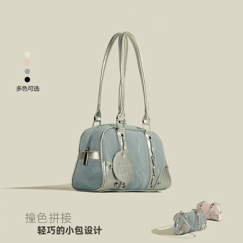 

Luxury, niche fashion, hand-held crossbody bag, women's 2025 new popular versatile bowling bag
