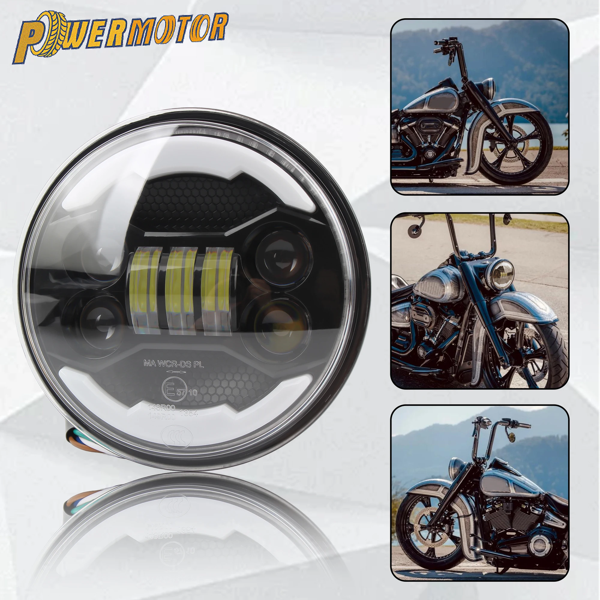 

For Harley Sportster 5 3/4"LED Headlamp 5.75 inch Motorcycle DRL LED Headlight XL883 FXCW Supermoto Motorbike Modification Parts