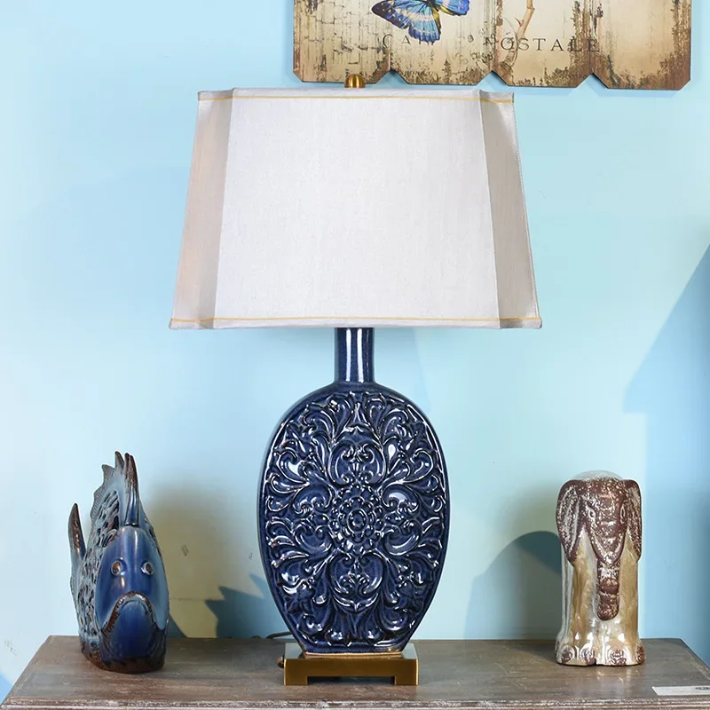 Bedroom bedside table lamp wedding room simple warm luxury living room decorative table lamp study