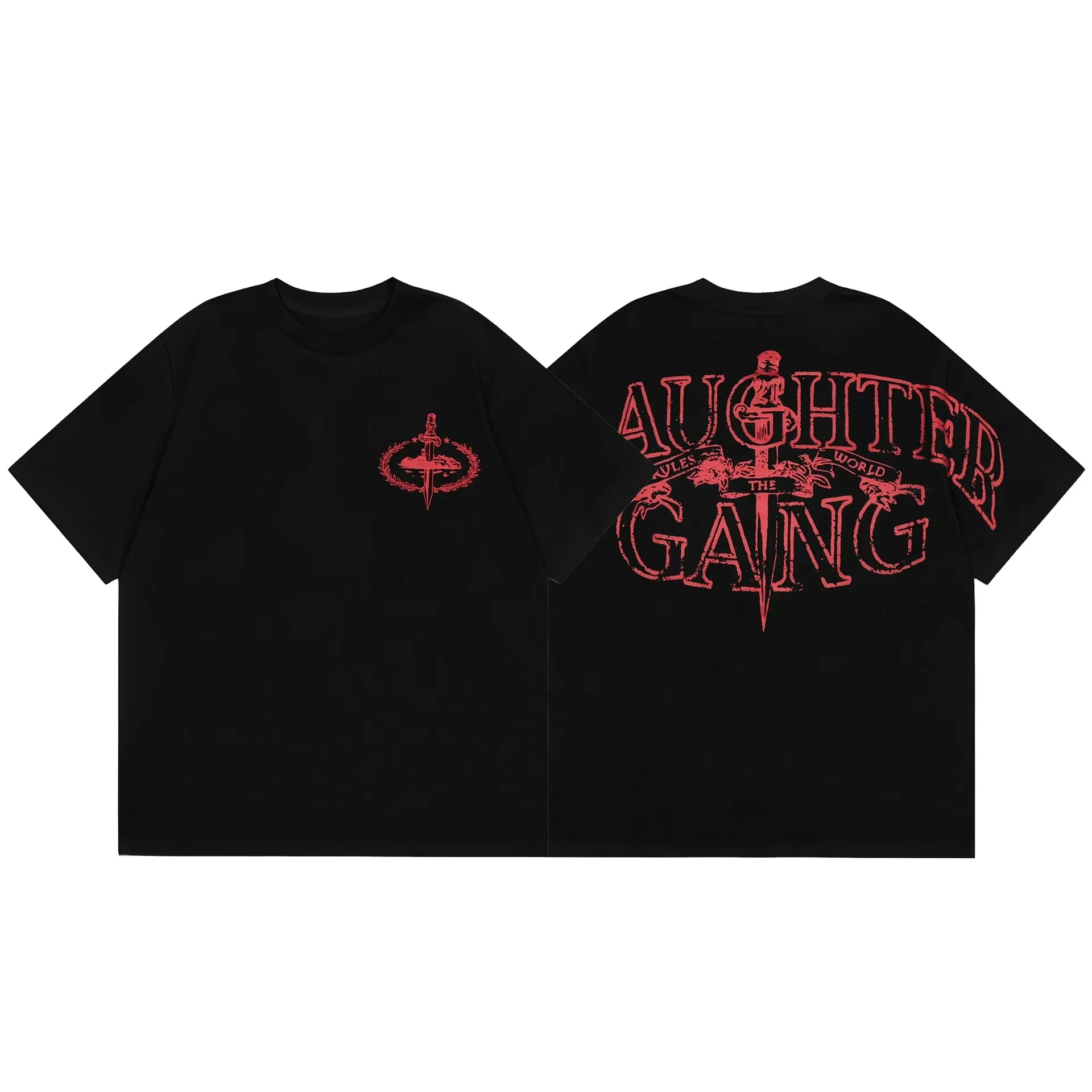 

2025 New Trendy Brand CRTZ Printed T-Shirt Loose Men Women High Street Same Style American Trend Brand Short Sleeves Top