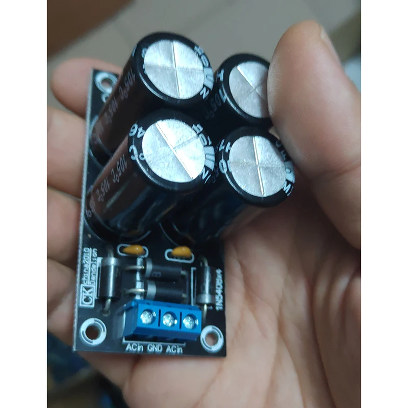 DIY Kit Rectifier Filter Board Positive and Negative Power Amplifier Board Can Be Installed with 4 18MM Capacitors