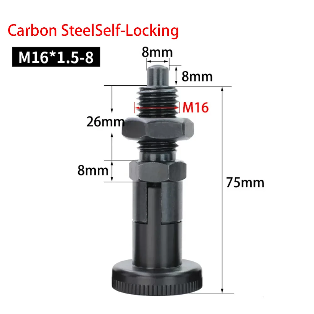 1Pcs Knob Plunger Spring Reset/Self-locking Pin M6 M8 M10 M12 M16 Spring Index Positioning Column Hardware Accessories Rustproof view 6